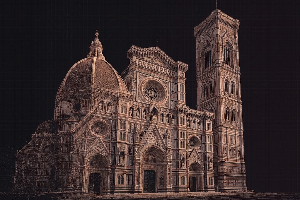 Rilievo 3D laser scanner del Duomo di Firenze e del Campanile di Giotto
